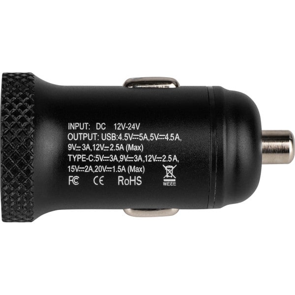 Main product image for USB-C PD and USB-A QC3.0 Low Profile Car Lighter Adap125-391
